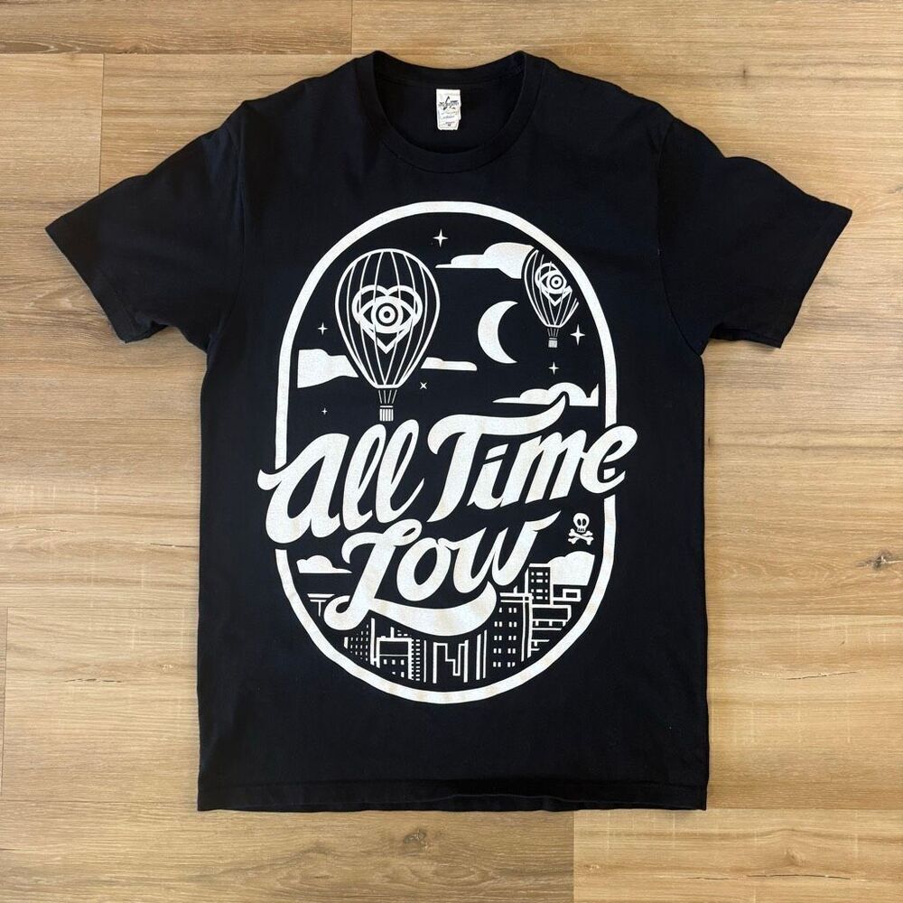 Y2K All Time Low Black Concert Shirt Size Medium Pop Punk Emo Revival Scene ATL